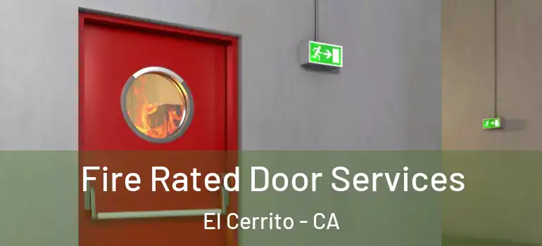  Fire Rated Door Services El Cerrito - CA